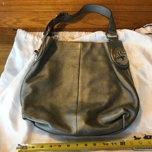Gray Coach shoulder bag